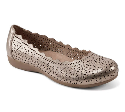 Earth Bria Bronze Round Toe Casual Ballet Flat Slip-on Womens sizes 6-10 NEW M