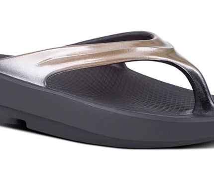 OOFOS OOlala Thong Luxe Latte Sandal Womens Sizes M3/W5-M9/W11 NEW