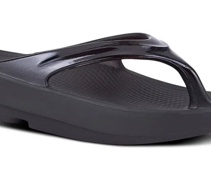 OOFOS OOlala Thong Black Sandal Womens Sizes M3/W5-M9/W11 NEW