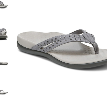 Vionic Tasha Slate Grey Toe Post Sandal Flip Flop Women's US sizes 5-12 NEW!!!