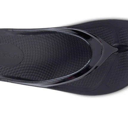 OOFOS OOlala Thong Black Sandal Womens Sizes M3/W5-M9/W11 NEW