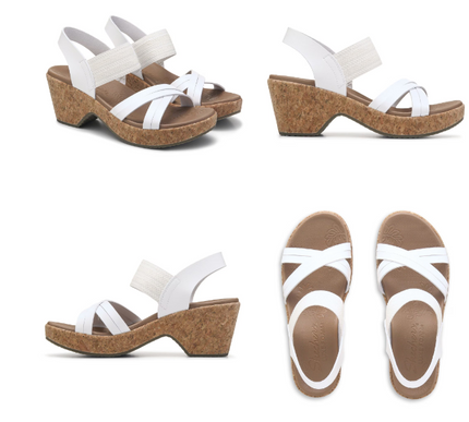 SKECHERS Brystol Night Skies White Strappy Sandal Wedge Women's sizes 5-12/NEW!!