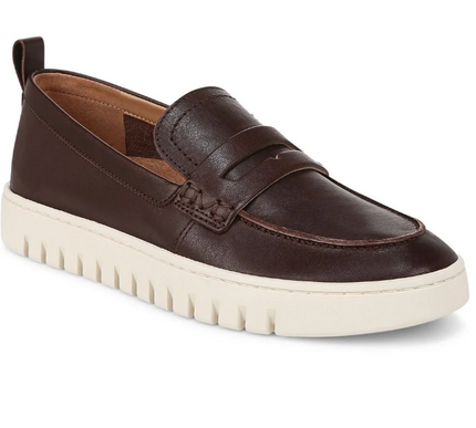 Vionic Uptown Dark Brown Leather Slip-on Loafer Women's sizes 5-11/NEW! MEDIUM