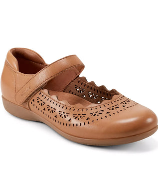 Earth Brady Dark Natural Adjustable Strap Casual Flat Womens sizes 6-10 NEW M