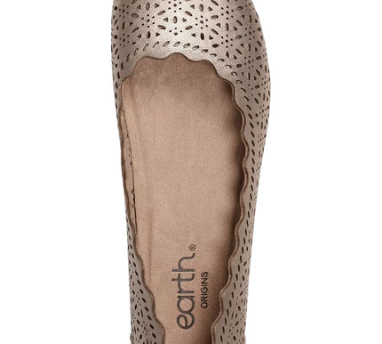 Earth Bria Bronze Round Toe Casual Ballet Flat Slip-on Womens sizes 6-10 NEW M