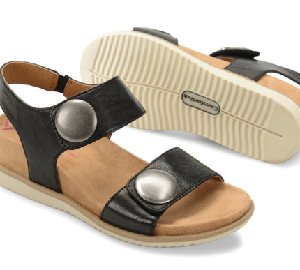 Comfortiva Pamela II Black Comfort Wedge Sandal Women's sizes 6-10/NEW!!!