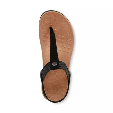 Vionic Brea Black Leather Toe Post Slingback Sandal Women's sizes 5-11/NEW!!!