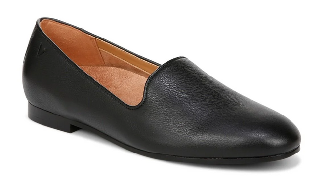Vionic Willa II Black Leather Flat Slip-On Comfort Shoe Women's sizes 6-10 NEW!!
