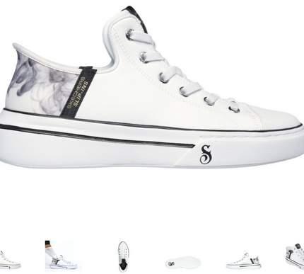 SKECHERS Snoop One OG Premium Leather White/Black Sneaker Men's sizes 7-14/NEW!!