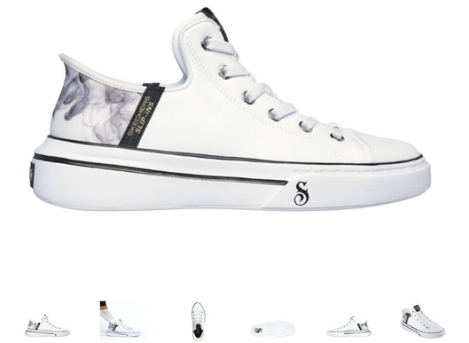 SKECHERS Snoop One OG Premium Leather White/Black Sneaker Men's sizes 7-14/NEW!!