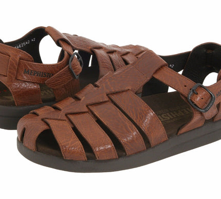 Mephisto Sam Tan Grain Comfort Fisherman Sandal Men's sizes 40-48 NEW!!!