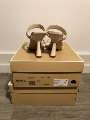 Michael Michael Kors Clara Sandal Light Cream Leather Women's US sizes 6-10/NEW!