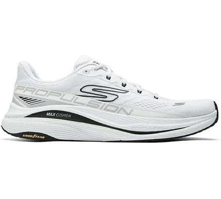 SKECHERS Max Cushioning Propulsion White Black Sneaker Mens sizes 7-14 NEW