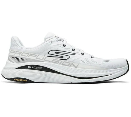 SKECHERS Max Cushioning Propulsion White Black Sneaker Mens sizes 7-14 NEW