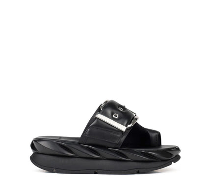 4CCCCEES Mellow Glow Pure Black Platform Sandal Womens Sizes 36-41-6-11 NEW