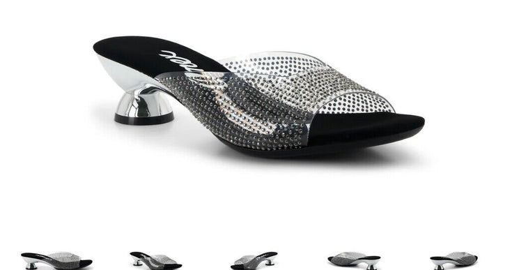 Onex Dani Black Rhinestone Studded Wedge Sandal Women's sizes 5-11/NEW!!!