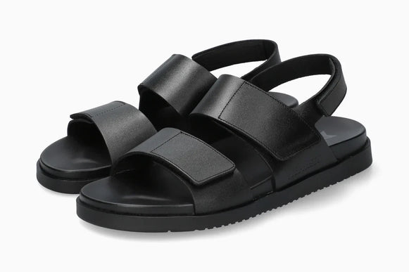 Mephisto Gautier Black Smooth Leather Sandal Mens US sizes 8-13 NEW