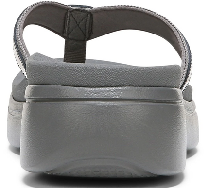 Vionic High Tide II Toe Post Pewter Patent Leather Sandal Women's sizes 5-11/NEW