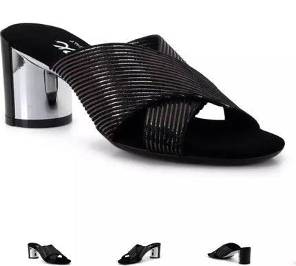 Onex Alma Cross Slide Black Wedge Sandal Women's US sizes 5-11/NEW!!!