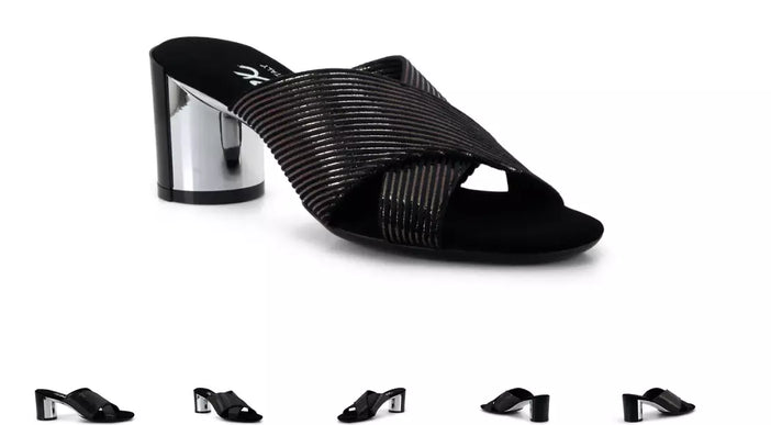 Onex Alma Cross Slide Black Wedge Sandal Women's US sizes 5-11/NEW!!!
