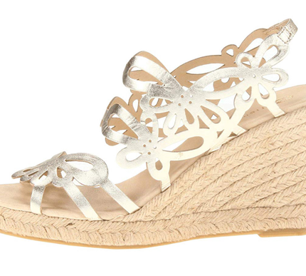 Eric Michael Jillian Gold Espadrille Wedge Heel Sandal EU sizes 35-42/5-12/NEW!