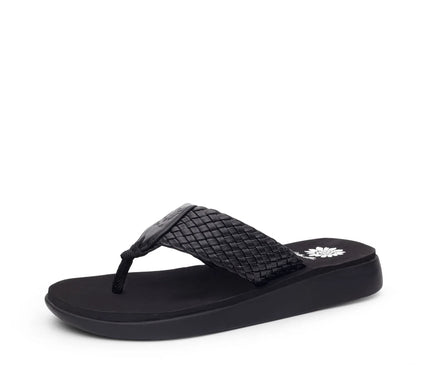 Yellow Box Gamma Black Flatform Toe Post Sandal Women's sizes 6-10/NEW!