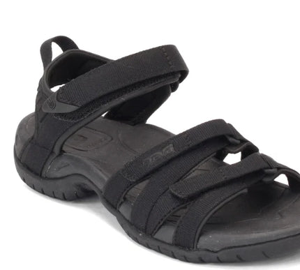 Teva Tirra Black-Black Strappy Sandal Women's sizes 5-11-NIB
