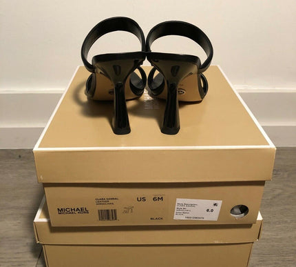 Michael Michael Kors Clara Sandal Black Leather Women's US sizes 6-10/NEW!!!