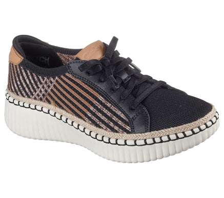 SKECHERS Wilshire Blvd - Breezy Stroll Black White Sneaker Womens sizes 5-11 NEW