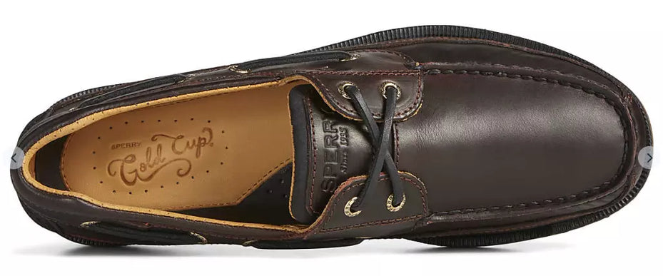 Sperry Gold Cup Mako 2 Eye Moc Amaretto Brown Boat Shoe US sizes 8-15/NEW WIDE!!