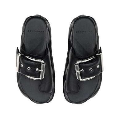 4CCCCEES Mellow Glow Pure Black Platform Sandal Womens Sizes 36-41/6-11 NEW