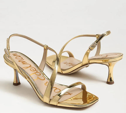 Sam Edelman Prance Amber Gold Strappy Heel Sandal Women's sizes 6-11/ NEW!!