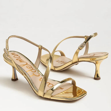 Sam Edelman Prance Amber Gold Strappy Heel Sandal Women's sizes 6-11/ NEW!!