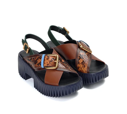 4CCCCEES Plia Juno Coffee Strappy Sandal Women's Sizes 36-41/6-11/NEW!!!