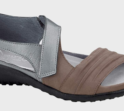 Naot Papaki Shitake Sterling Silver Sandal Shoe Women's sizes 36-42/NEW!!!