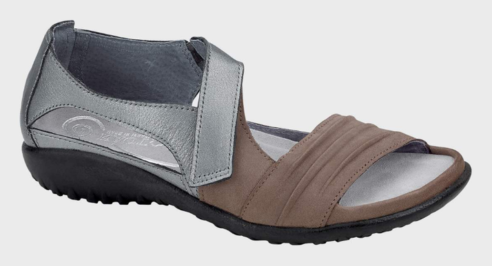 Naot Papaki Shitake Sterling Silver Sandal Shoe Women's sizes 36-42/NEW!!!