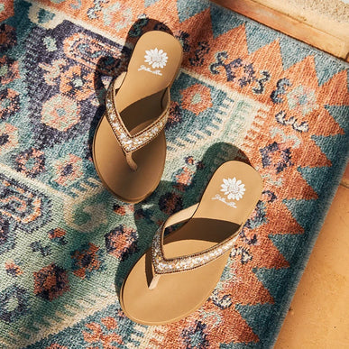 Yellow Box Diyah Turquoise Toe Post Flip Flop Sandal Women's sizes 6-10/NEW!!!