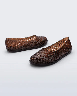 Melissa Possession Ballerina Flat, Brown Women's Jelly Shoe