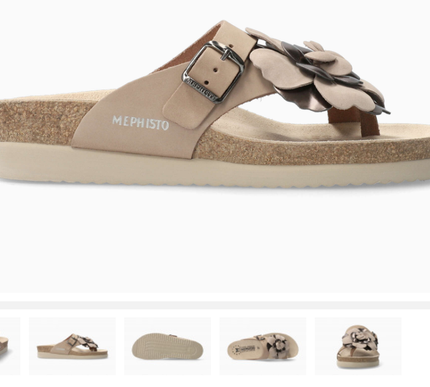 Mephisto Helen Flower Light Taupe Comfort Sandal Women's sizes 35-42 NEW!!!