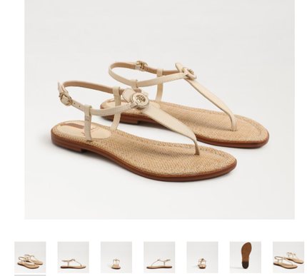 Sam Edelman Gigi Signet Ivory Ankle Strap Sandal Womens US sizes 6-10/NIB