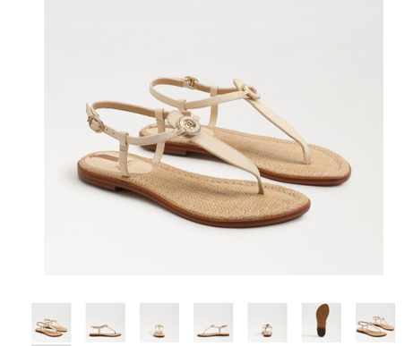 Sam Edelman Gigi Signet Ivory Ankle Strap Sandal Womens US sizes 6-10/NIB
