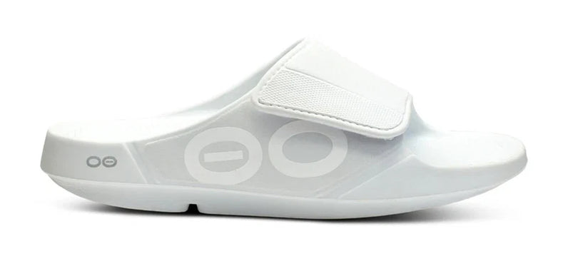 OOFOS OOahh Sport Flex Sandal Slide White Mens Sizes M9/W11-M14/W16 NEW