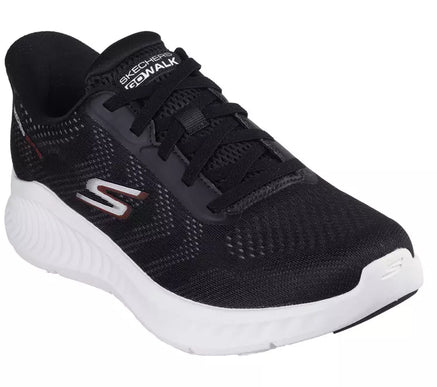 SKECHERS Go Walk Now Payton Black White Slip-ins Sneaker Men's sizes 7-14/NEW!!!