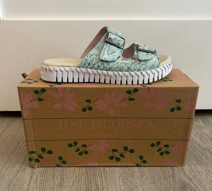 Ilse Jacobsen TulipU0013 Sea Foam 2 Buckle Sandal Women's EU sizes 36-41 NEW!!