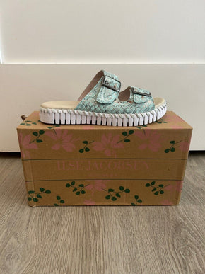 Ilse Jacobsen TulipU0013 Sea Foam 2 Buckle Sandal Women's EU sizes 36-41 NEW!!
