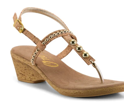 Onex Mykanos Cork Strappy Toe Post Cork Wedge Sandal Womens sizes 5-11 NEW