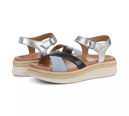 Vionic Mar Navy Multi Leather Strappy Sandal Arch Support Women's size 5-11/NEW!