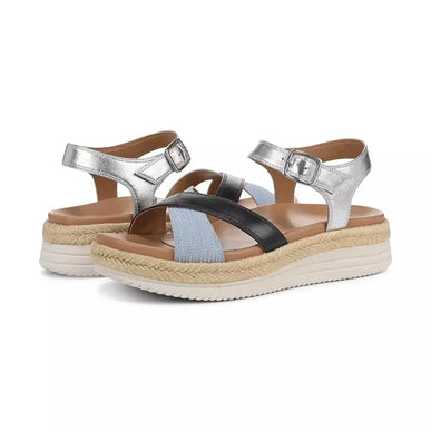 Vionic Mar Navy Multi Leather Strappy Sandal Arch Support Women's size 5-11/NEW!