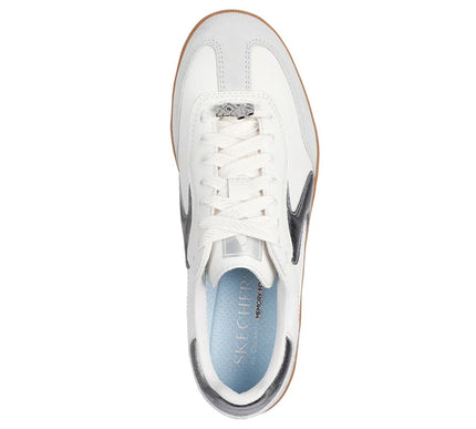 SKECHERS Hotshot Cool Glow White Silver Sneaker Women's sizes 5-11/NEW!!!