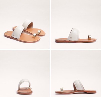 Sam Edelman Margit Modern Ivory Toe Loop Sandal Womens US sizes 6-10/NIB